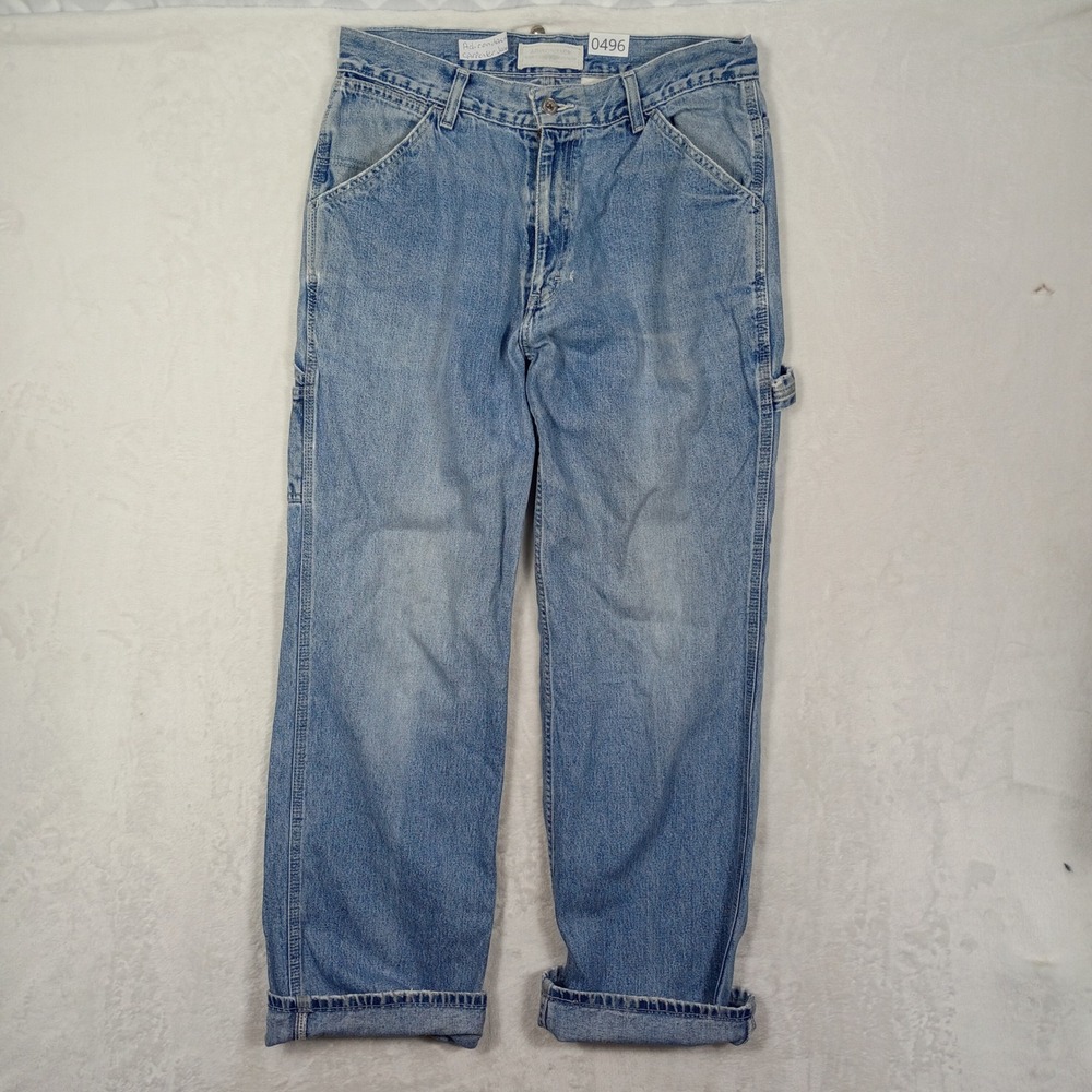 Adirondack Carpenter Jeans Mens 33x32 Blue Denim Utility Workwear Gorpcore 90s
